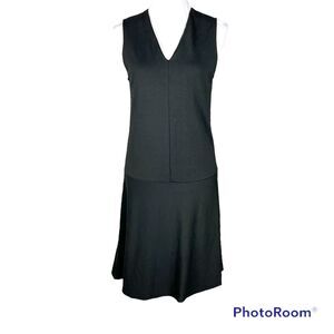 OPUS Walana DRESS SIZE S BLACK SLEEVELESS KNEE LENGTH Dropped Waist Goth